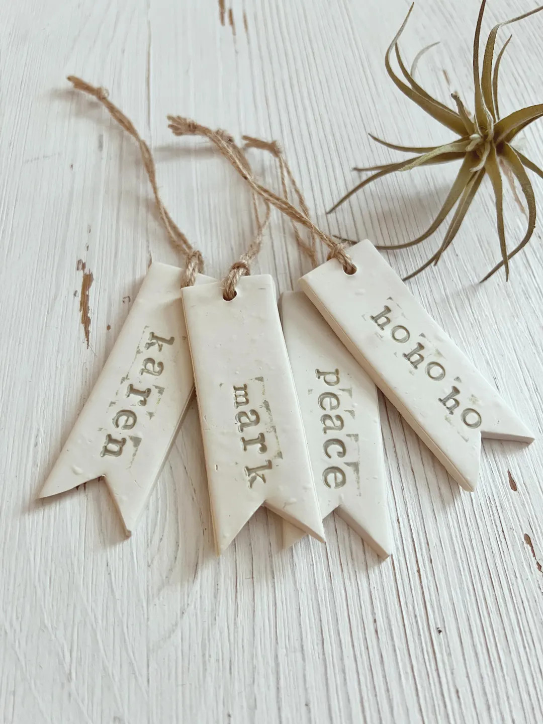 Custom Clay Gift Tag, Personalized Gift Tags, Wine Gift Tags, Holiday Party Favor Tags, Gift Favo... | Etsy (US)