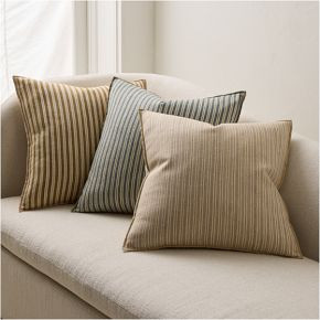 Modern Silk Stripe Pillow Cover | West Elm (US)