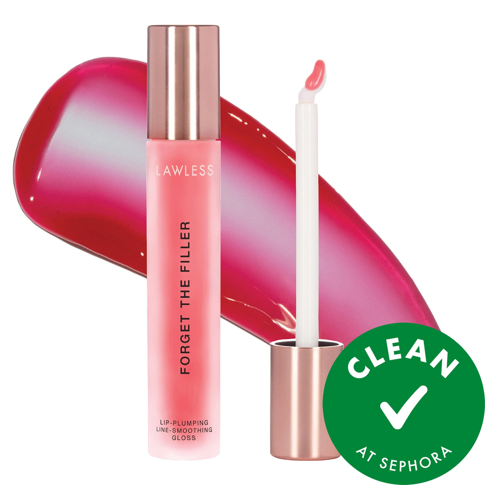 LAWLESS Jumbo Queen Sized Forget The Filler Lip Plumper Line Smoothing Gloss Cherry Vanilla 0.19 oz | Sephora (US)