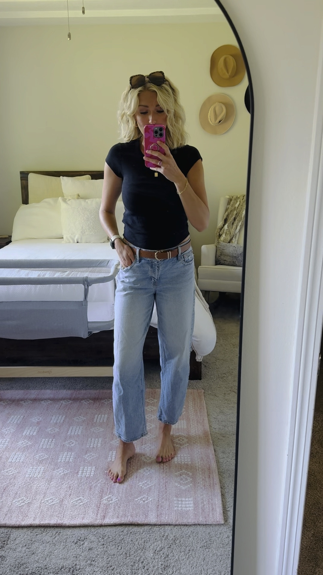 Jeans that are light weight enough to wear when it’s still warm in the fall but give you the changing of the seasons vibe. I love these barrel jeans from American Eagle and this waffle baby tee that I paired with it. AE has so many great staples to complete your casual yet put together everyday look. Wearing a medium in the top and a size 4 regular in the jeans. 

#LTKFindsUnder100 #LTKSeasonal #LTKFallSale