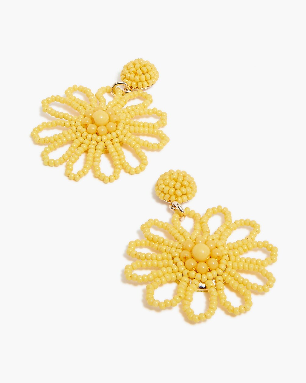 Beaded flower statement earrings | J.Crew Factory