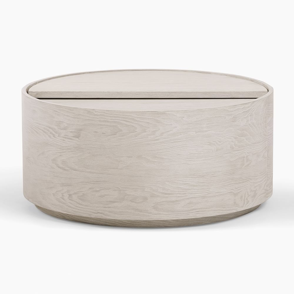 Volume Storage 36&amp;quot; Coffee Table, Washed Oak | West Elm (US)