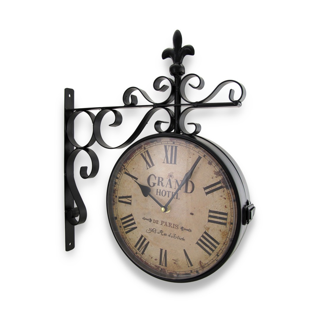 Grand Hotel Paris Double Sided Wall Mounted Clock | Walmart (US)