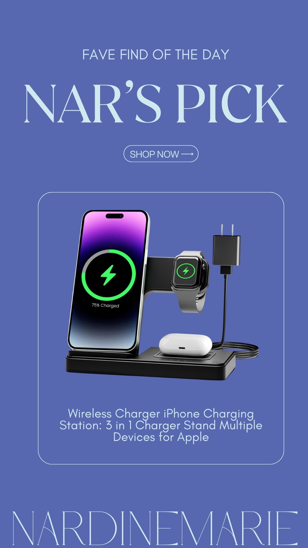 If your nightstand looks like a pile of cords… this fixes it !!!!

This 3-in-1 wireless charger does your phone, watch, and AirPods all in one spot and makes everything look so much cleaner. 😫✨

I love that it stands the phone up too so you can see notifications while it charges.

One of those small upgrades that makes your space feel way more put together.🤍

amazon tech finds, nightstand refresh, apple accessories, everyday essentials

#LTKHome