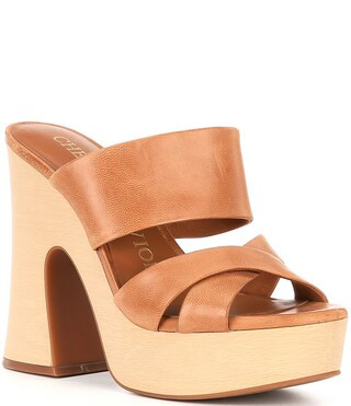 Kapri Leather Platform Sandals | Dillard's