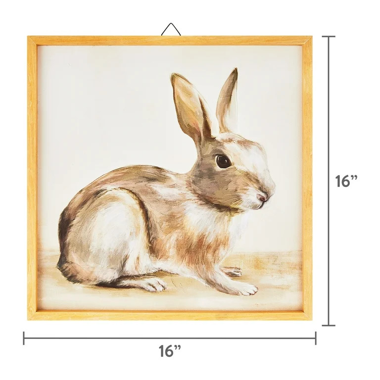 Easter Natural Bunny Canvas Print Wall Decor by Way To Celebrate | Walmart (US)