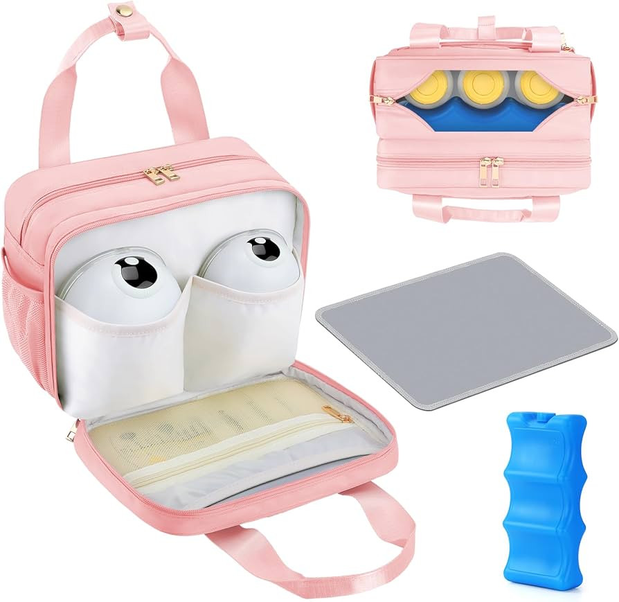 PIIOSER Breastmilk Cooler Bag with Ice Pack, Compatible with Wearable Breast Pumps & Accessories ... | Amazon (US)