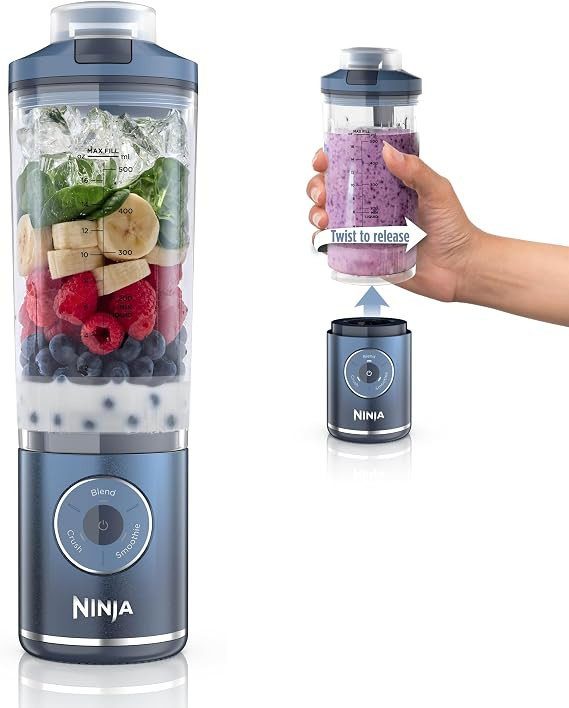 Ninja Blast Max, Portable Blender + Twist & Go, Personal Smoothie, Blend, Ice Crush, 3 Programs, ... | Amazon (US)