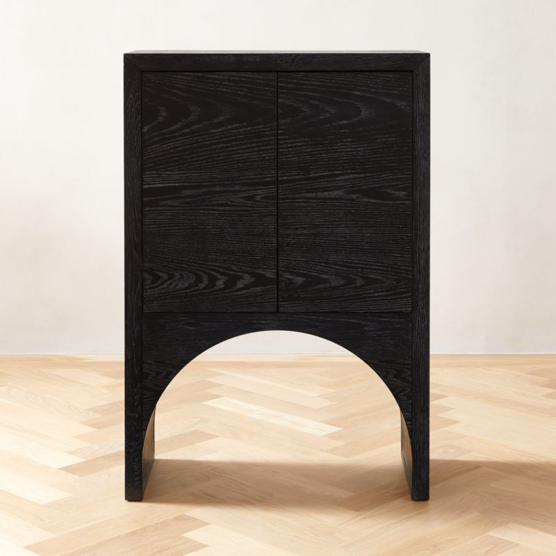 Augusta Black Entryway Cabinet + Reviews | CB2 | CB2