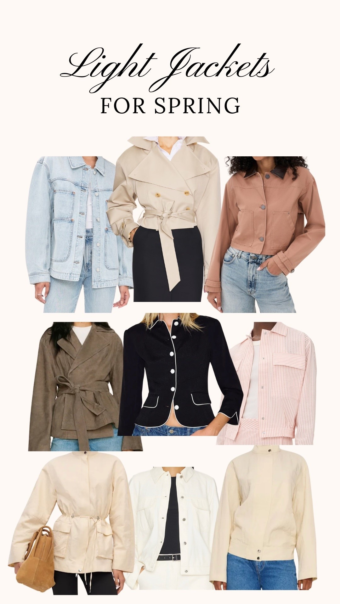 Cute lightweight jackets for spring 🌷

#LTKSeasonal #LTKootd #LTKmomlife