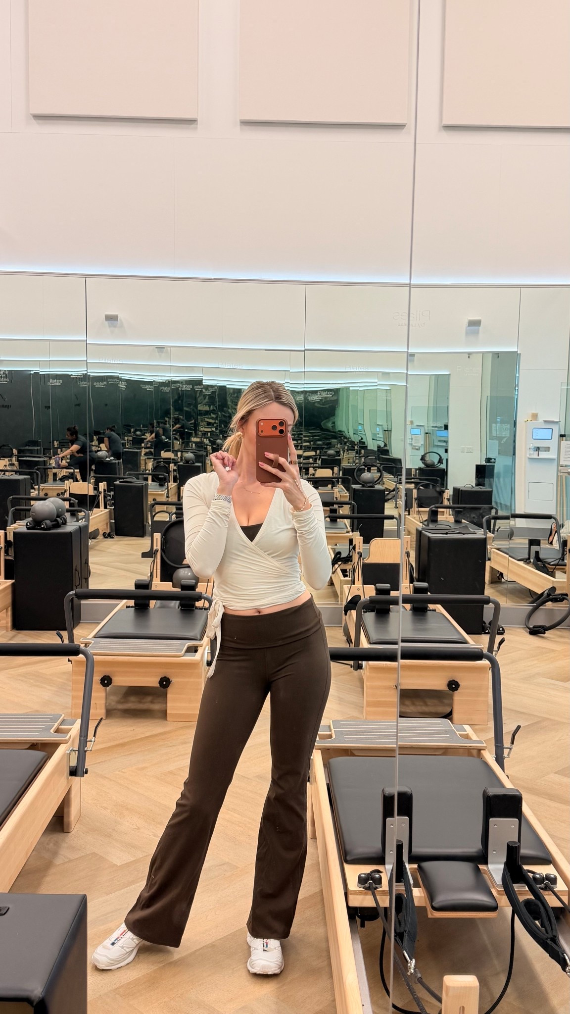 I swear by these fold over flare leggings from @Alo Yoga fav pair!  

Pilates outfit • Pilates class • workout outfit • Salomon sneakers • wrap top

#LTKootd #LTKgrwm #LTKfitnessgoals