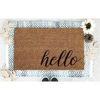 Hello Doormat, Welcome, Coir Fun Cute Doormats, Doormats With Saying, Custom | Etsy (US)