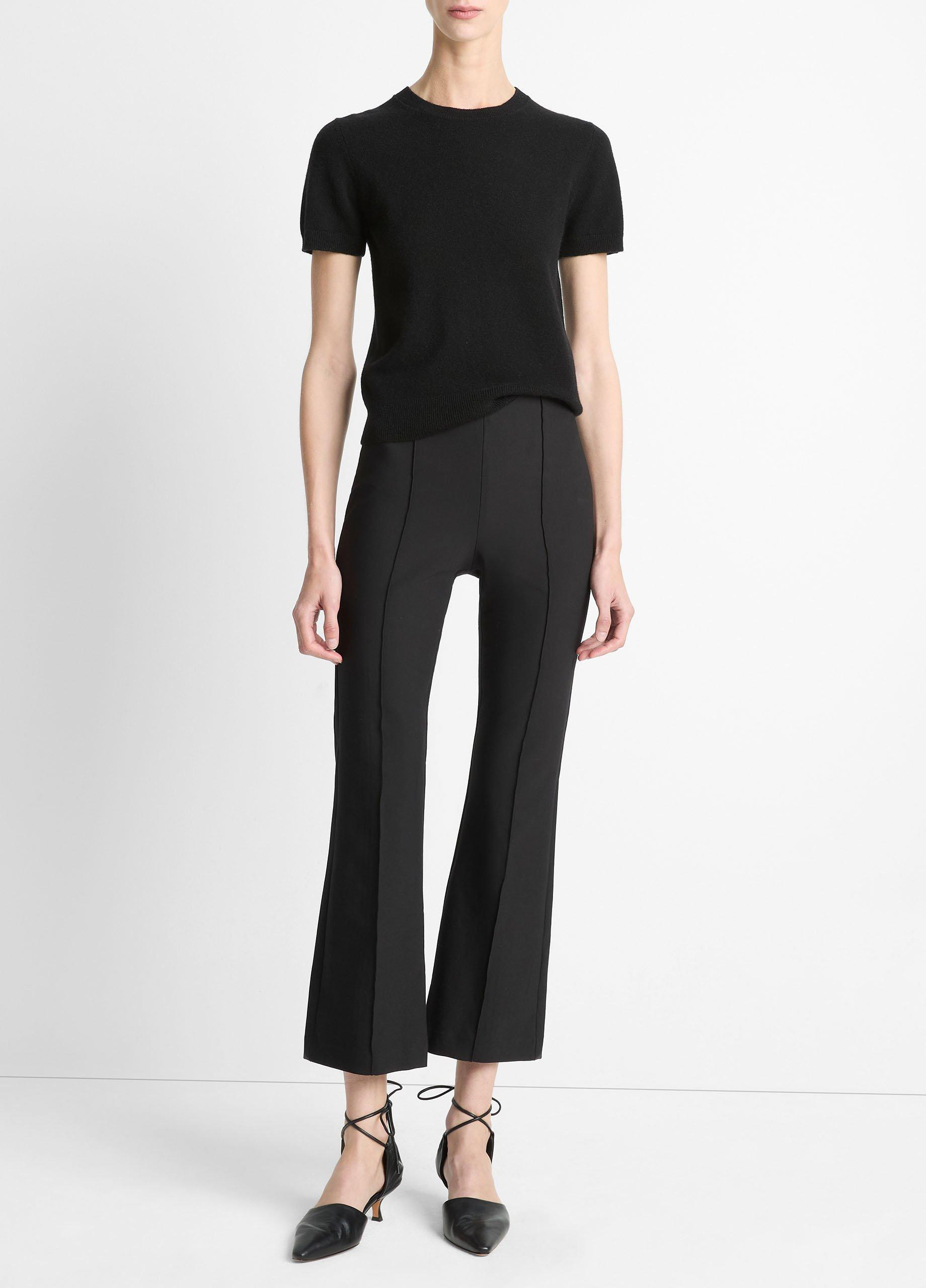 Niki Mid-Rise Pintuck Crop Flare Pant | Vince LLC