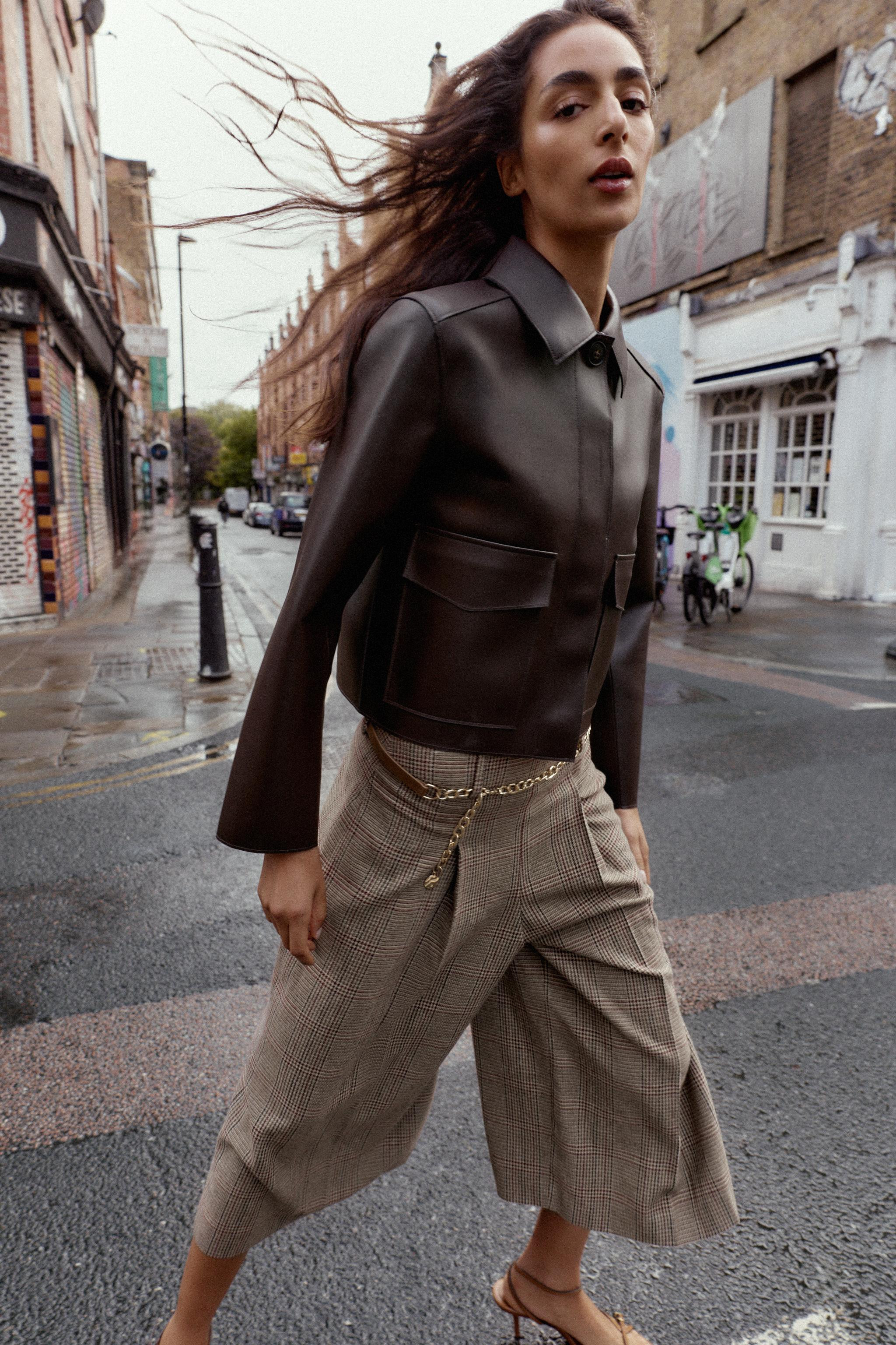 SHORT FAUX LEATHER JACKET | Zara US