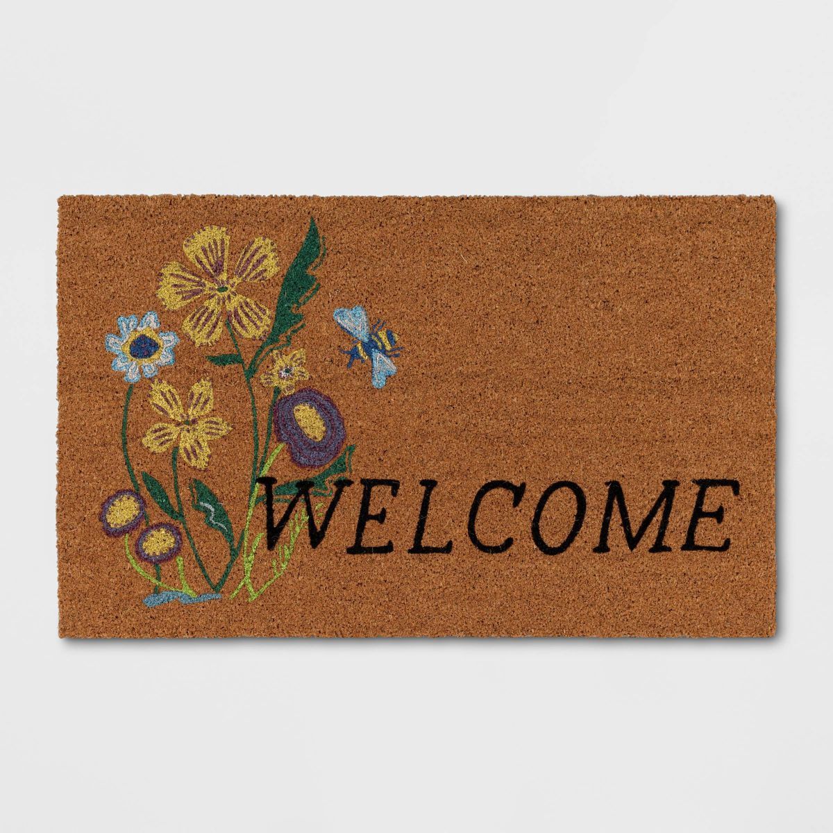 1'6"x2'6" 'Welcome' Coir Doormat Yellow/Natural - Threshold™ | Target