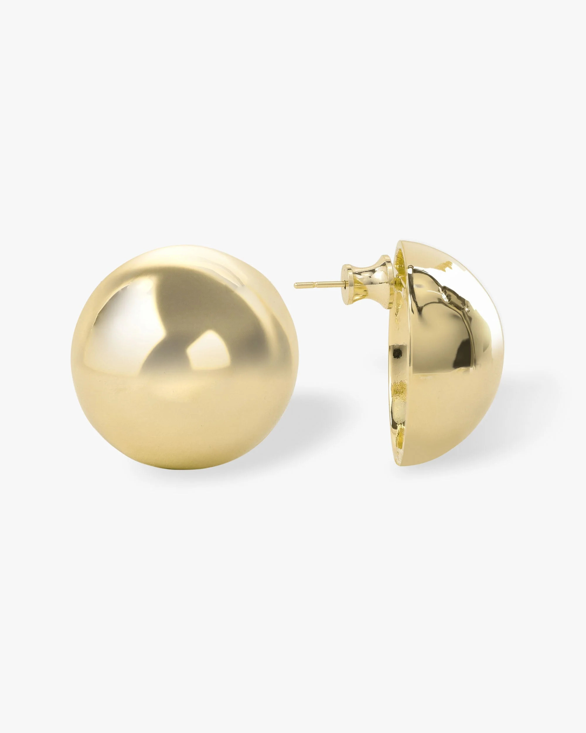 "She's So Smooth" Button Earrings - Gold | Melinda Maria Jewelry
