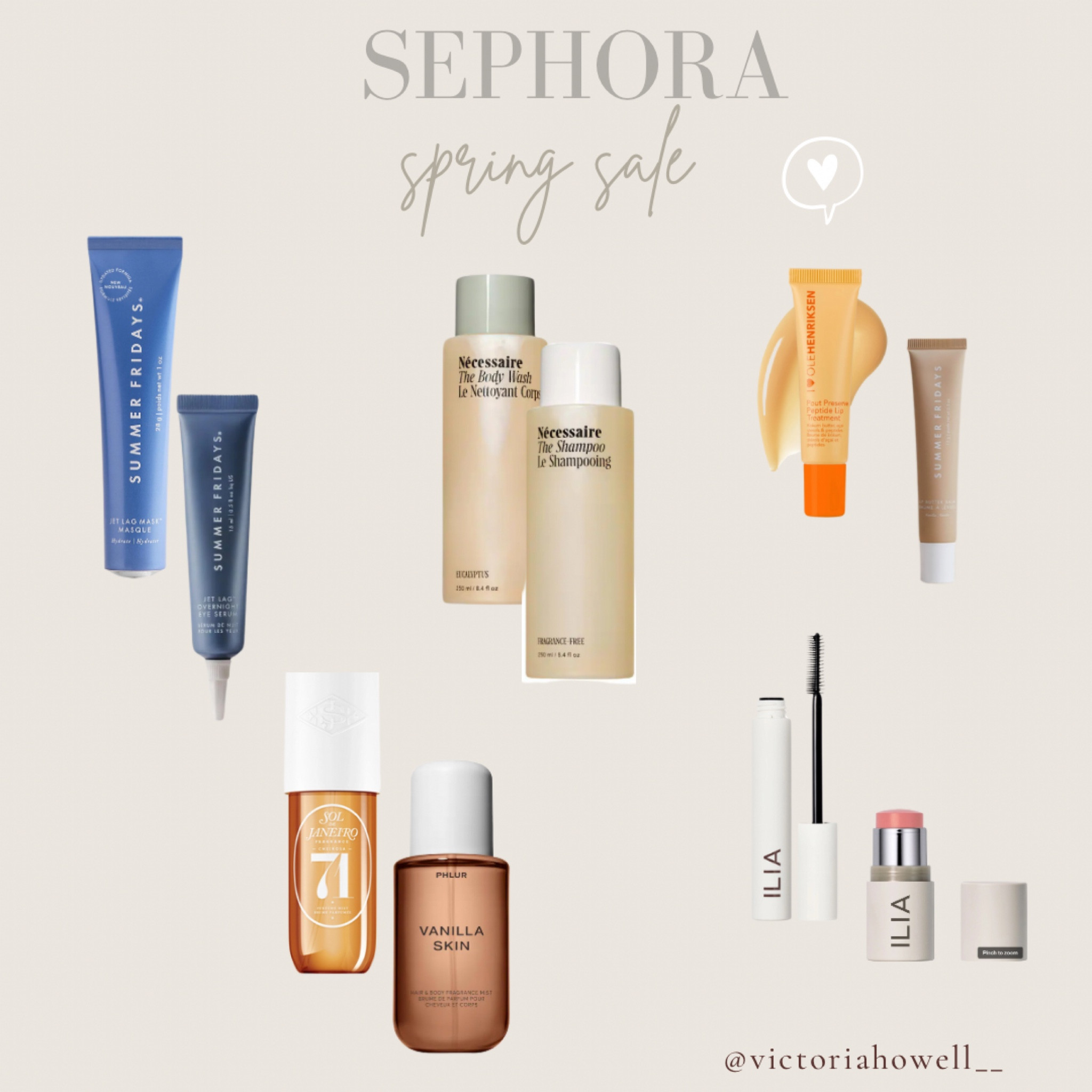 My favorites for the Sephora spring sale ☺️🌸 Have used & love all of these! The summer Fridays jet lag mask has been my favorite for years.. the mask is very light weight which makes it perfect for use in the mornings!

#LTKbeauty #LTKfindsunder50 #LTKsalealert