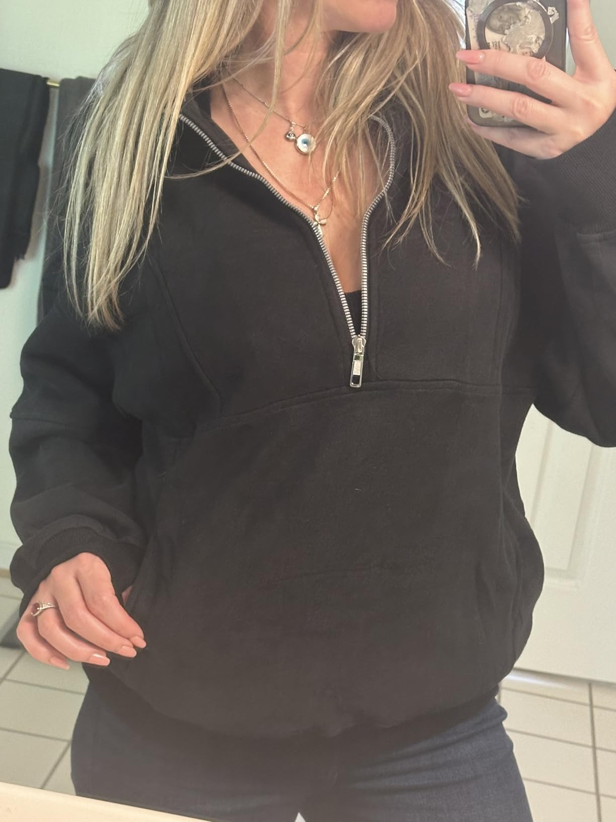 AUTOMET Womens Quarter Zip Oversized Sweatshirts Teen Fleece Pullover Hoodies 2025 Mock Neck Swea... | Amazon (US)