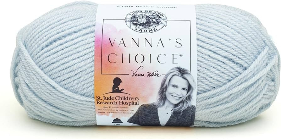Lion Brand Yarn (1 Skein) Vanna's Choice Yarn, Silver Blue | Amazon (US)