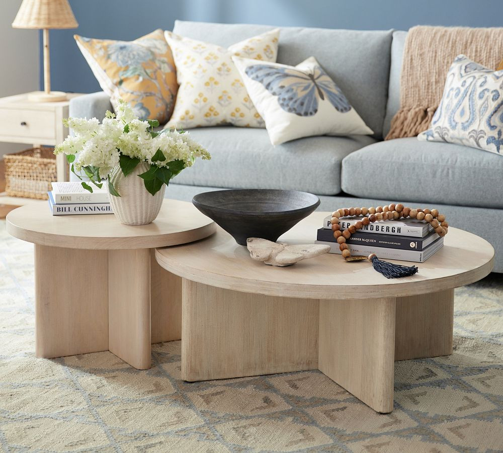 Cayman Round Nesting Coffee Tables | Pottery Barn (US)