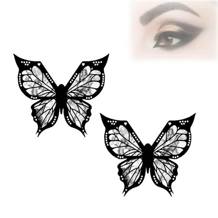 GUZEIR 2PCS Butterfly Eyeliner Stencil Butterfly Eyeliner Stamp Eyeliner Stencils for Eyes Wing Winged Eyeliner Tool Reusable and Flexible Eyeliner Stamp Eyeliner Applicators Shaper Tool | Walmart (US)
