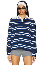 superdown Sashia Polo Top in Navy. - size S | Revolve Clothing (Global)