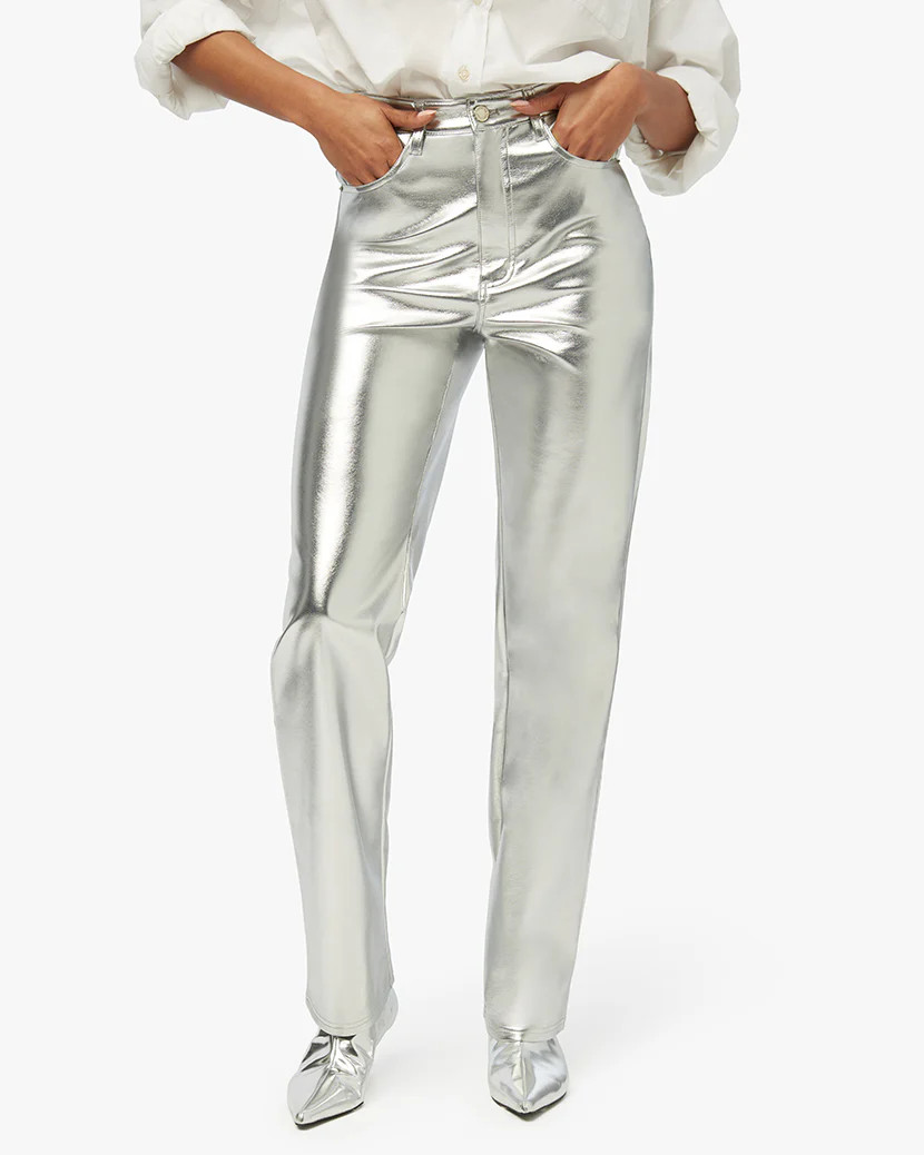 Mirror Shiny Metallic Straight Leg Pant | We Wore What