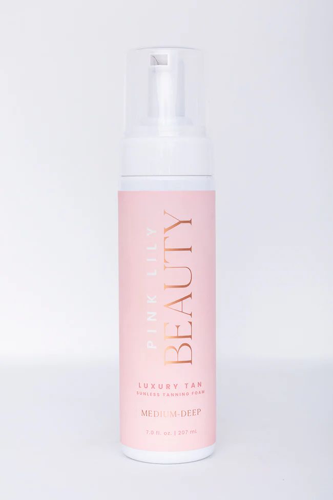 Pink Lily Luxury Tan Sunless Tanning Foam Self Tanner - Medium Deep | Pink Lily