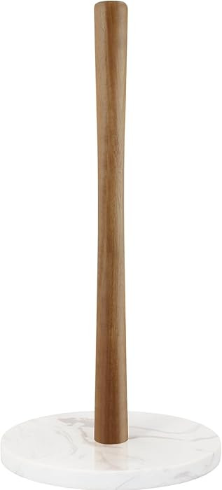 Buruis Wood Paper Towel Holder, Marble Base Modern Decorative Countertop Standing Rolls Holder fo... | Amazon (US)