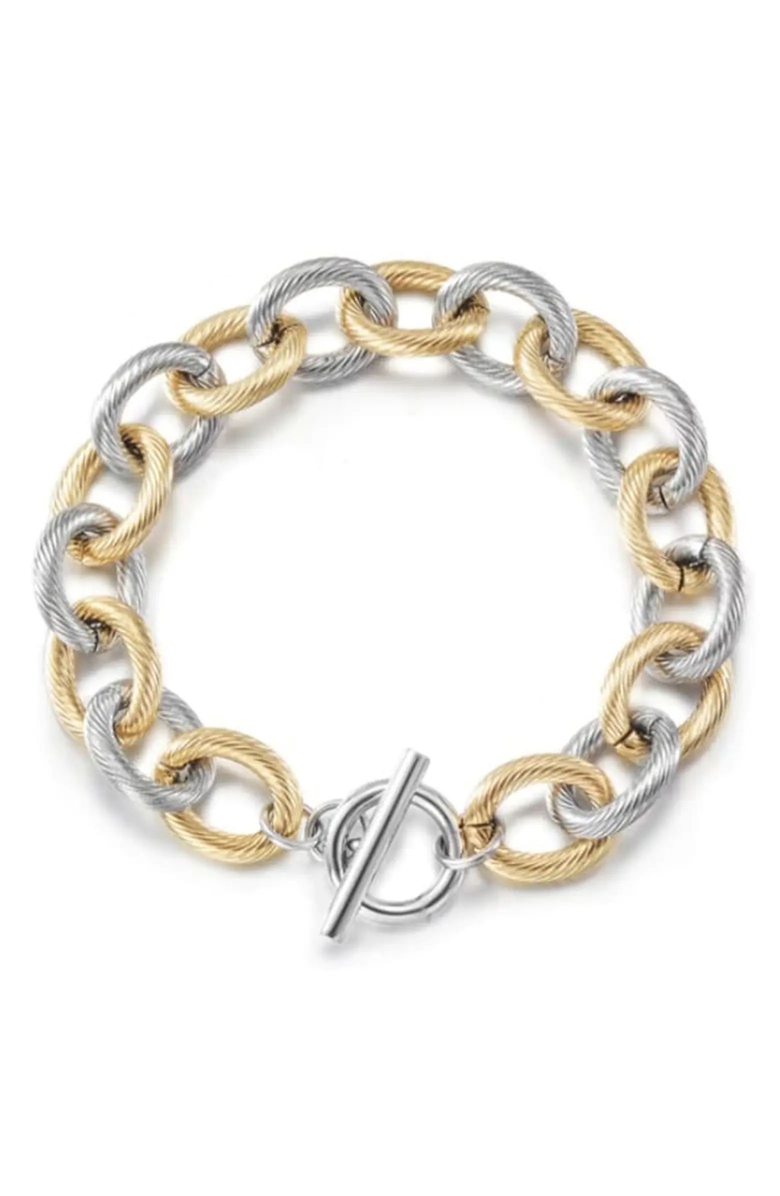 Jane Basch Designs Two-Tone Cable Chain Bracelet | Nordstrom | Nordstrom