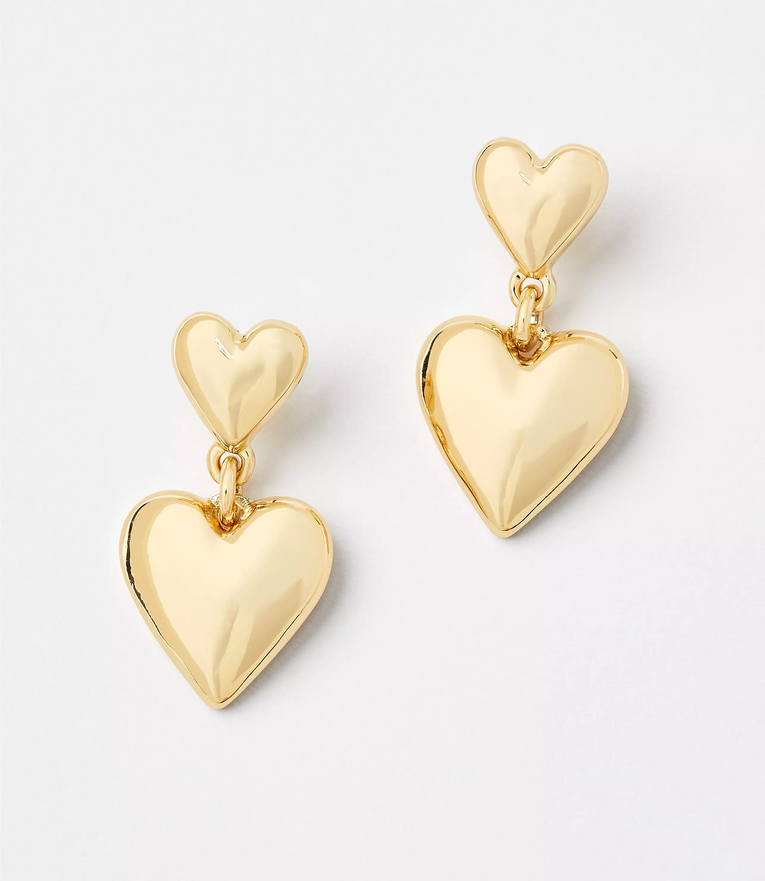 Metal Heart Drop Earrings | LOFT