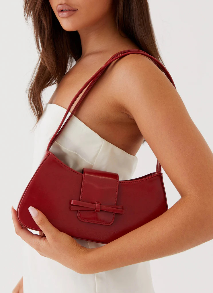 Cara Bow Shoulder Bag - Red | Peppermayo (Global)