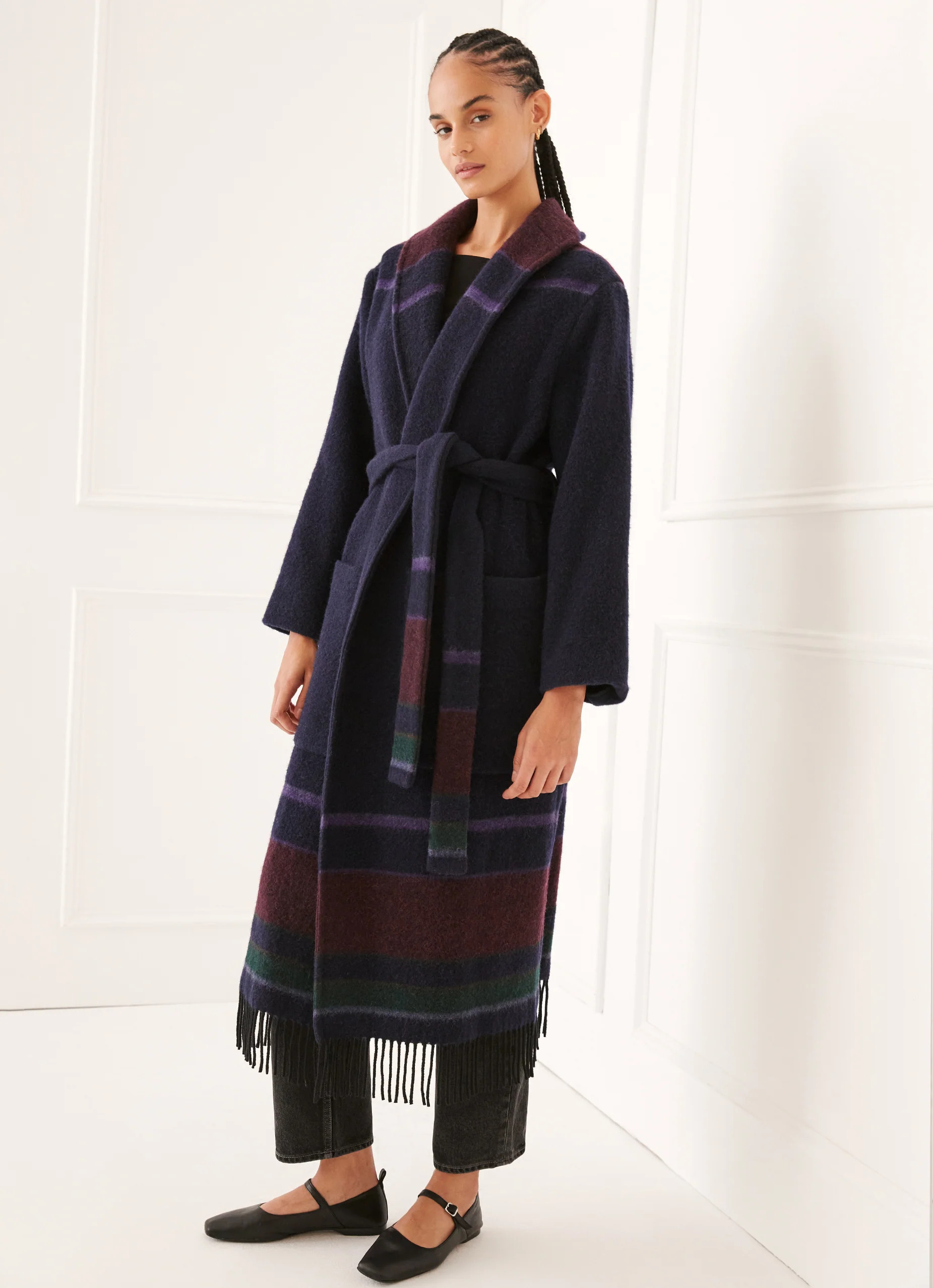 Fringe Robe Coat | Something Navy