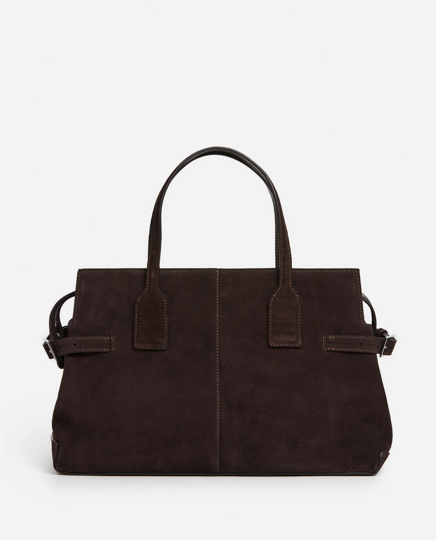 Lisa Bowler Bag Suede Chocolate Bag | Flattered