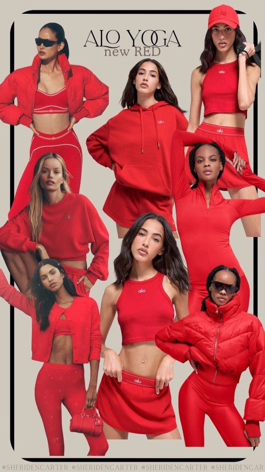 ALO yoga has the BEST SHADE of RED this winter!!!!! 

#LTKHoliday #LTKootd #LTKActive