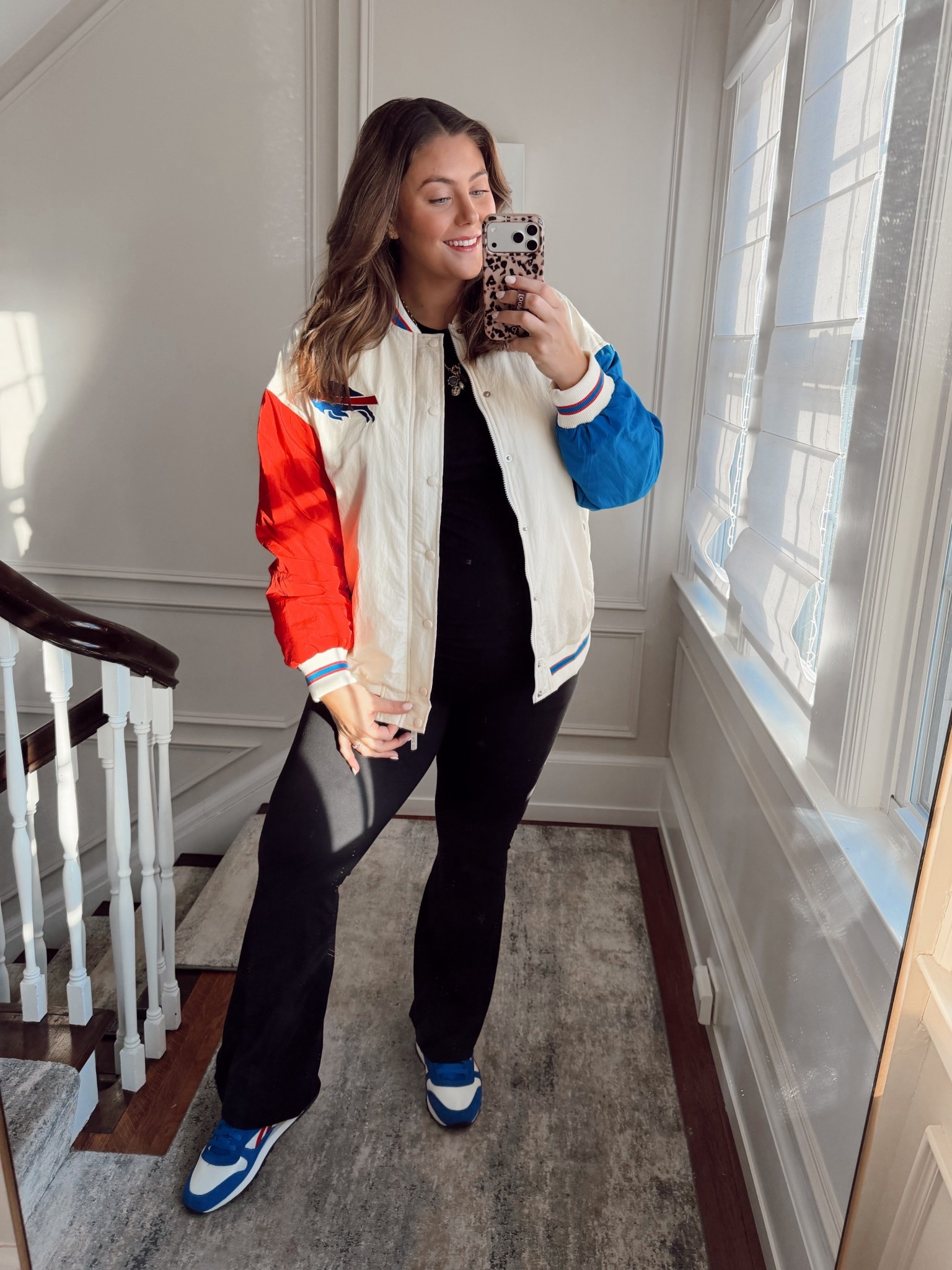 Wearing size XXL in jacket, XL in t-shirt and flare leggings. 

#LTKSeasonal #LTKootd #LTKMidsize