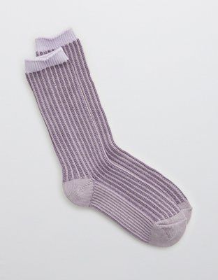 Aerie Plated Crew Socks | American Eagle Outfitters (US & CA)