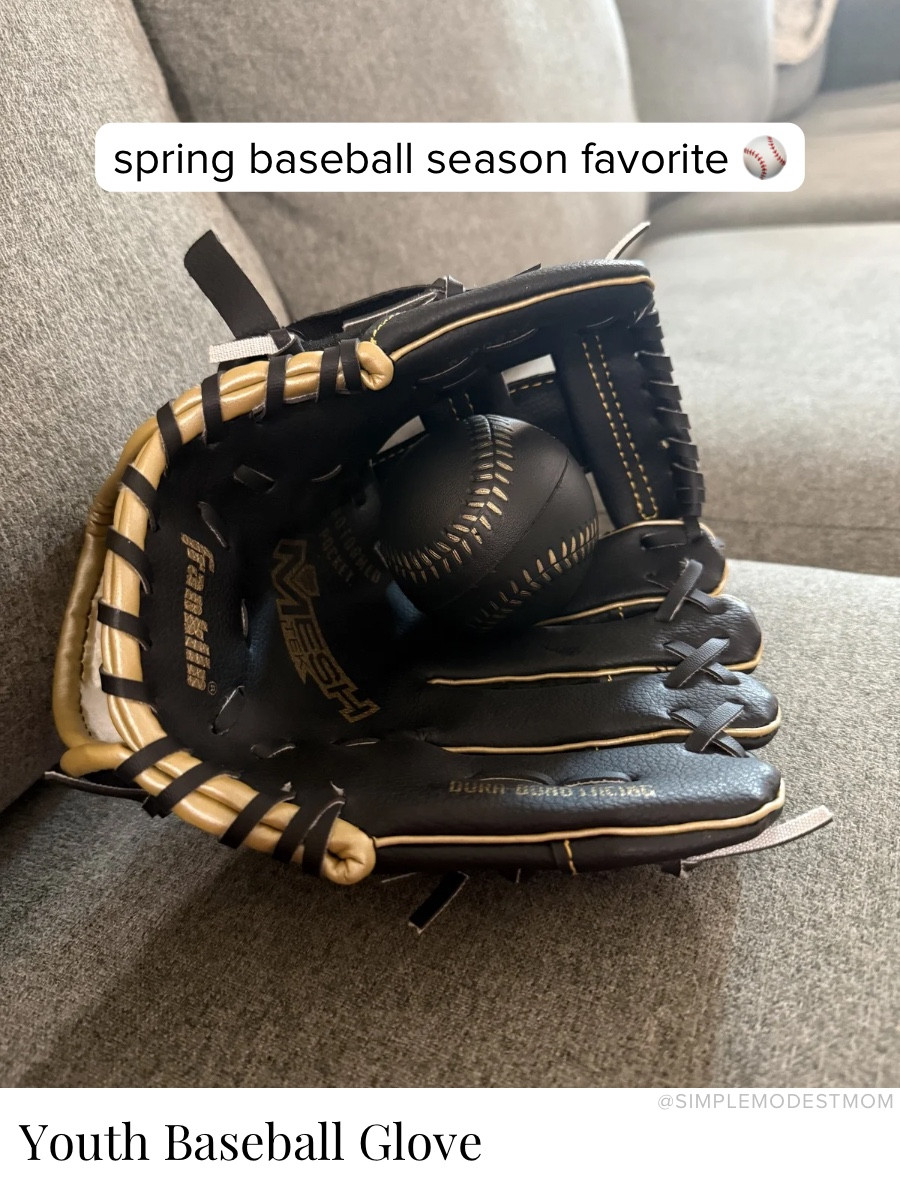 Such a sweet milestone this month—my son has been wanting to practice baseball with his dad, and this glove set has been perfect for that. The soft ball that comes with it makes it great for indoor practice too.

#LTKSeasonal #LTKKids #LTKstorytime