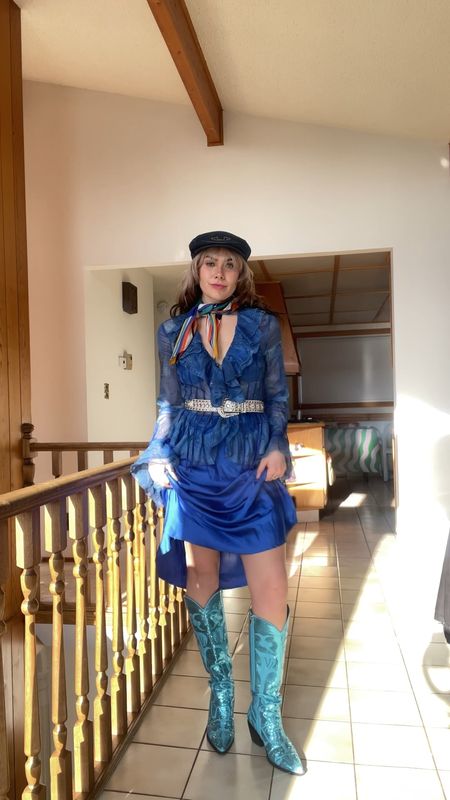 blue outfit of the day with a western spice 

#LTKU #LTKstyletip #LTKfindsunder100
