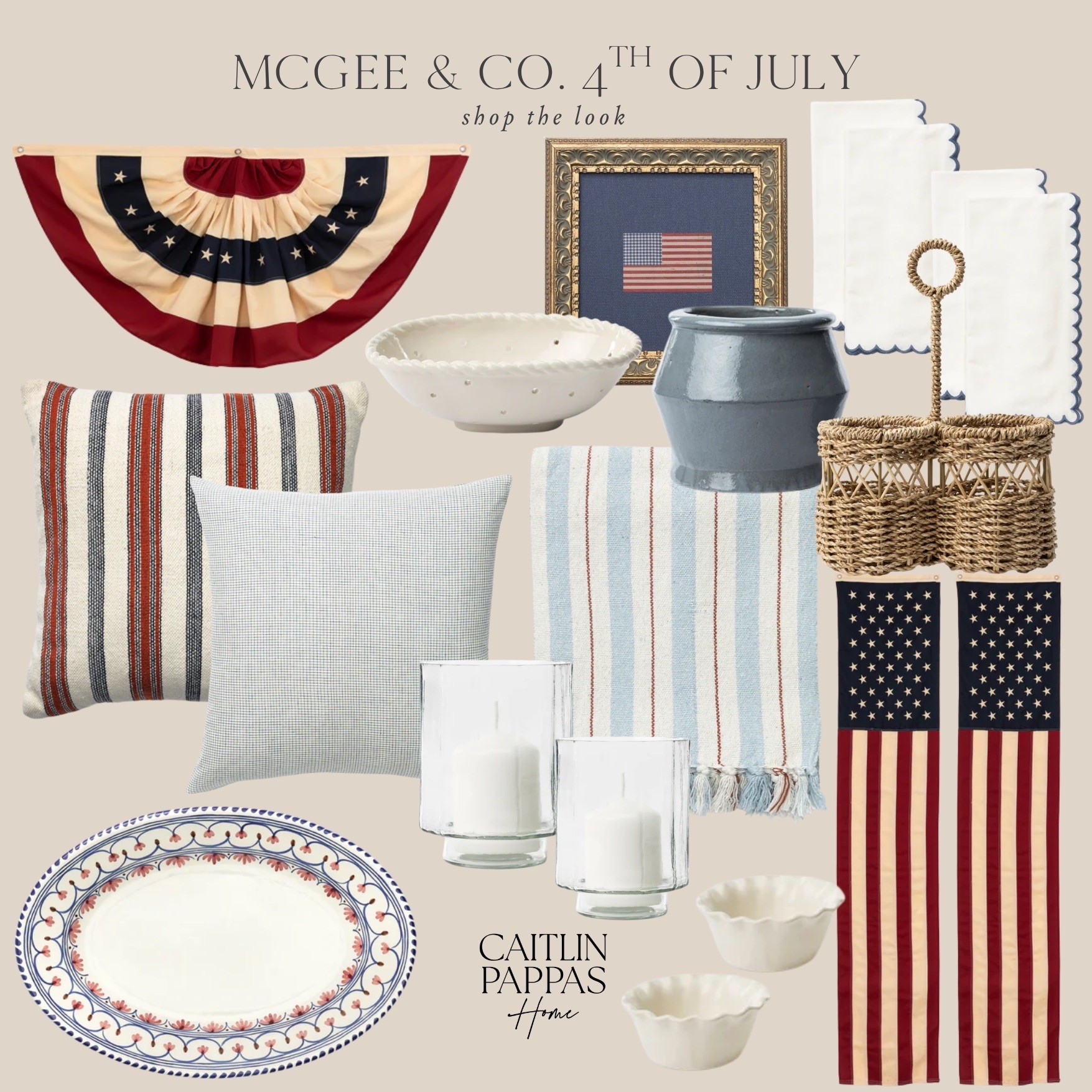 McGee & Co 4th of July favorites! 🇺🇸 These would all be gorgeous Americana finds for Memorial Day, summertime, and the Fourth of July.