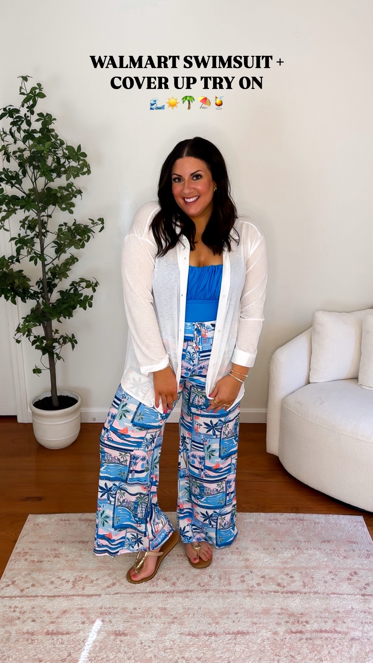 Obsessed with this affordable swimsuit and cover up from Walmart! The bathing suit is under $30 and has removable cups, removable straps and good booty coverage. The cover up top and bottom are lightweight and SOOO gorgeous, they look so expensive! Wearing an XL swimsuit and L in both pieces of the cover up. 

Affordable swimsuit, affordable bathing suit, midsize bathing suit, vacation outfit, beach outfit, pool outfit, resort wear 

#LTKFindsUnder50 #LTKWatchNow #LTKMidsize