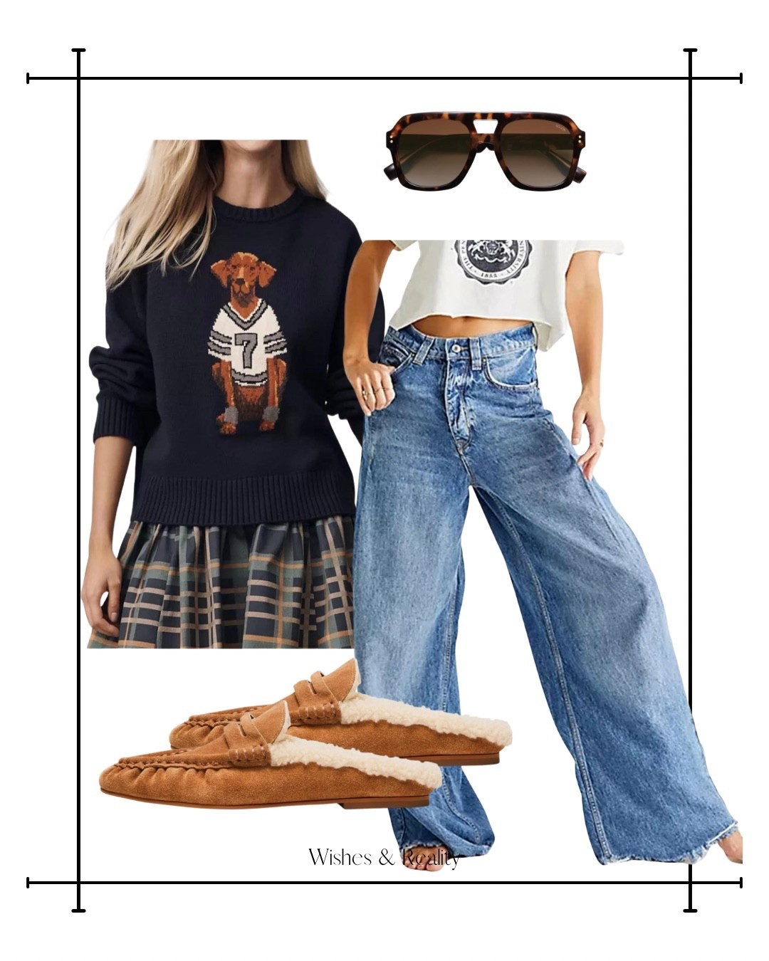 Layering up with a cozy dog print sweater and wide-leg jeans. Add some flair with a pair of chunky gold hoops and a retro a

#LTKSaleAlert #LTKootd #LTKFindsUnder50