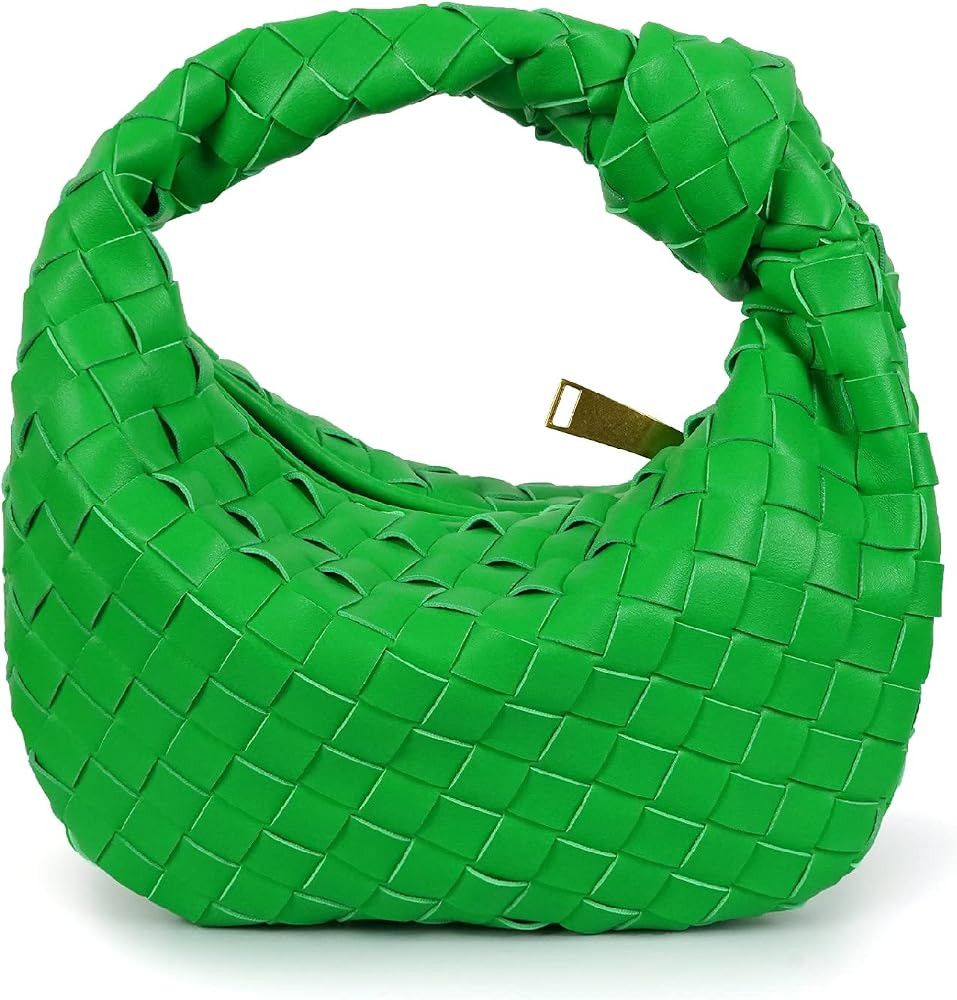 Women Knotted Woven Handbag Soft Leather Fashion Shoulder Bag High Capacity Lightweight Handmade ... | Amazon (US)