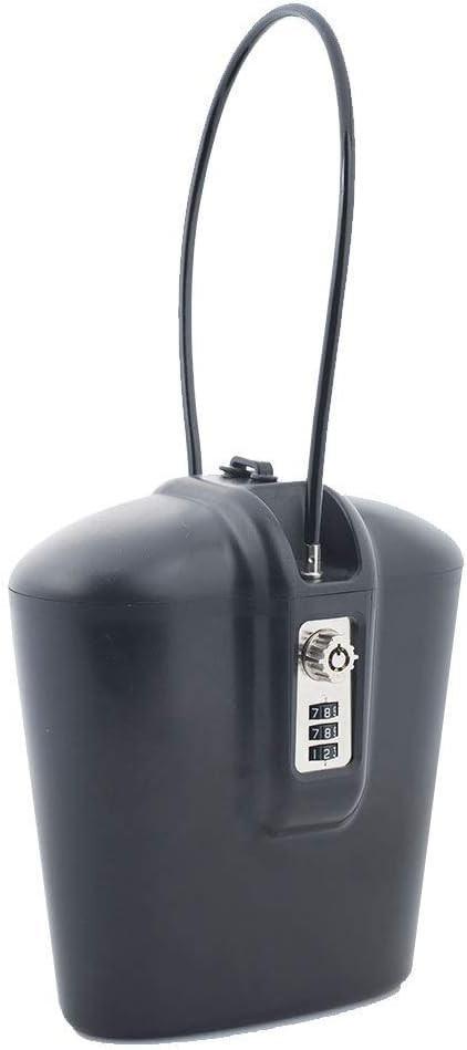 SAFEGO Portable Indoor/Outdoor Lock Box Safe with Key and Combination Access (Black) | Amazon (US)