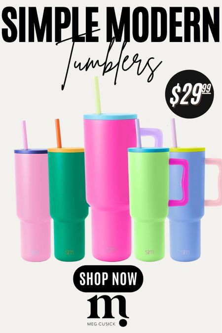Simple Modern Tumblers- less expensive than Stanley! I absolutely love these & keep hot/cold for a long time! 

#LTKfindsunder50