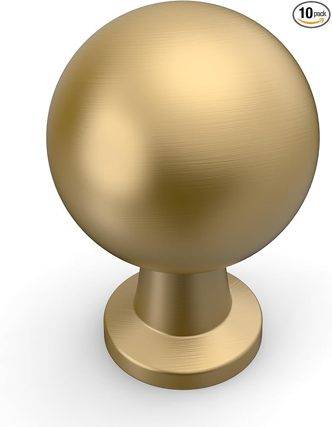 Amerdeco 10 Pack Champagne Bronze Cabinet Knobs Single Hole Cabinet Pulls Round Kitchen Cabinet K... | Amazon (US)