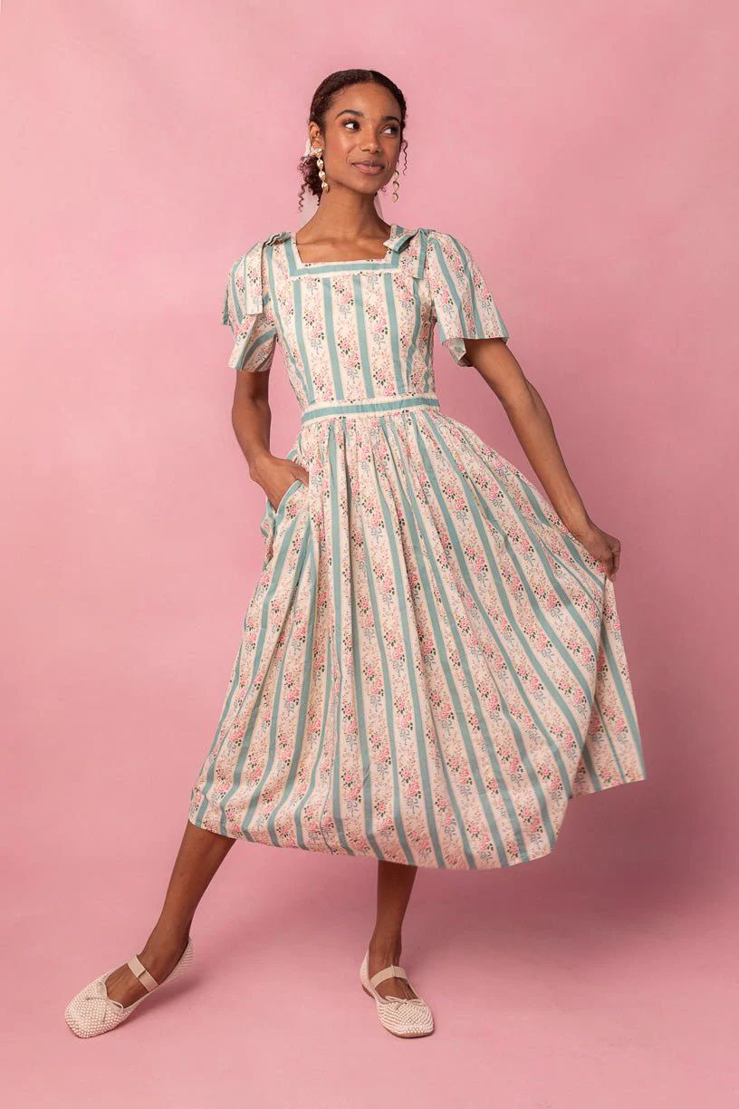 Sonnet Midi Dress in Vintage Rose | Ivy City Co