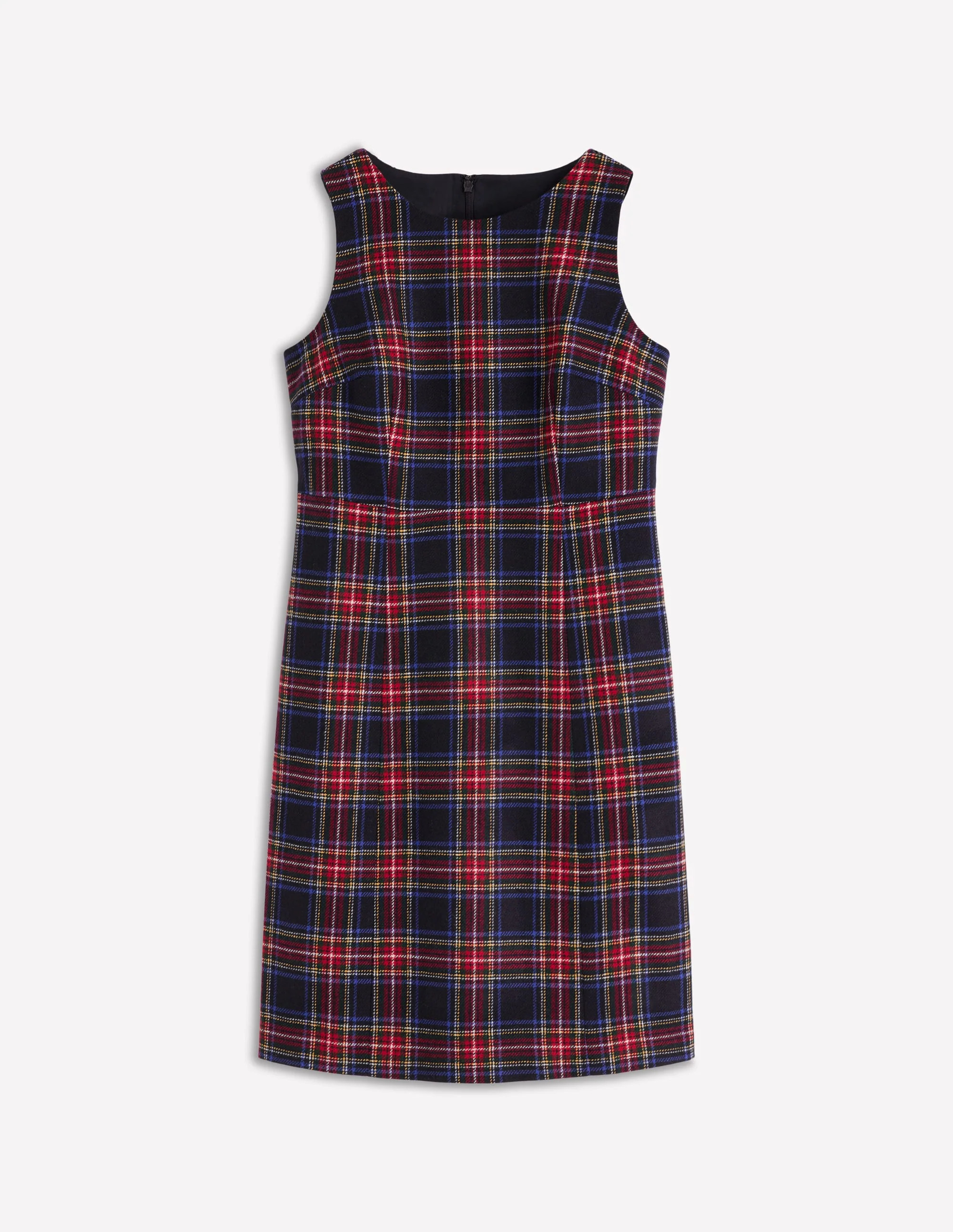 Annie Check Shift Dress-Navy, Green and Red Check | Boden (US)