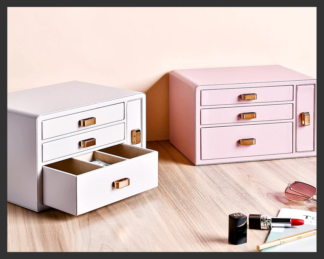 Jewelry Drawer Box for Women with Faux Leather Exterior, Storage Organizer for Rings, Bracelets, ... | Etsy (US)