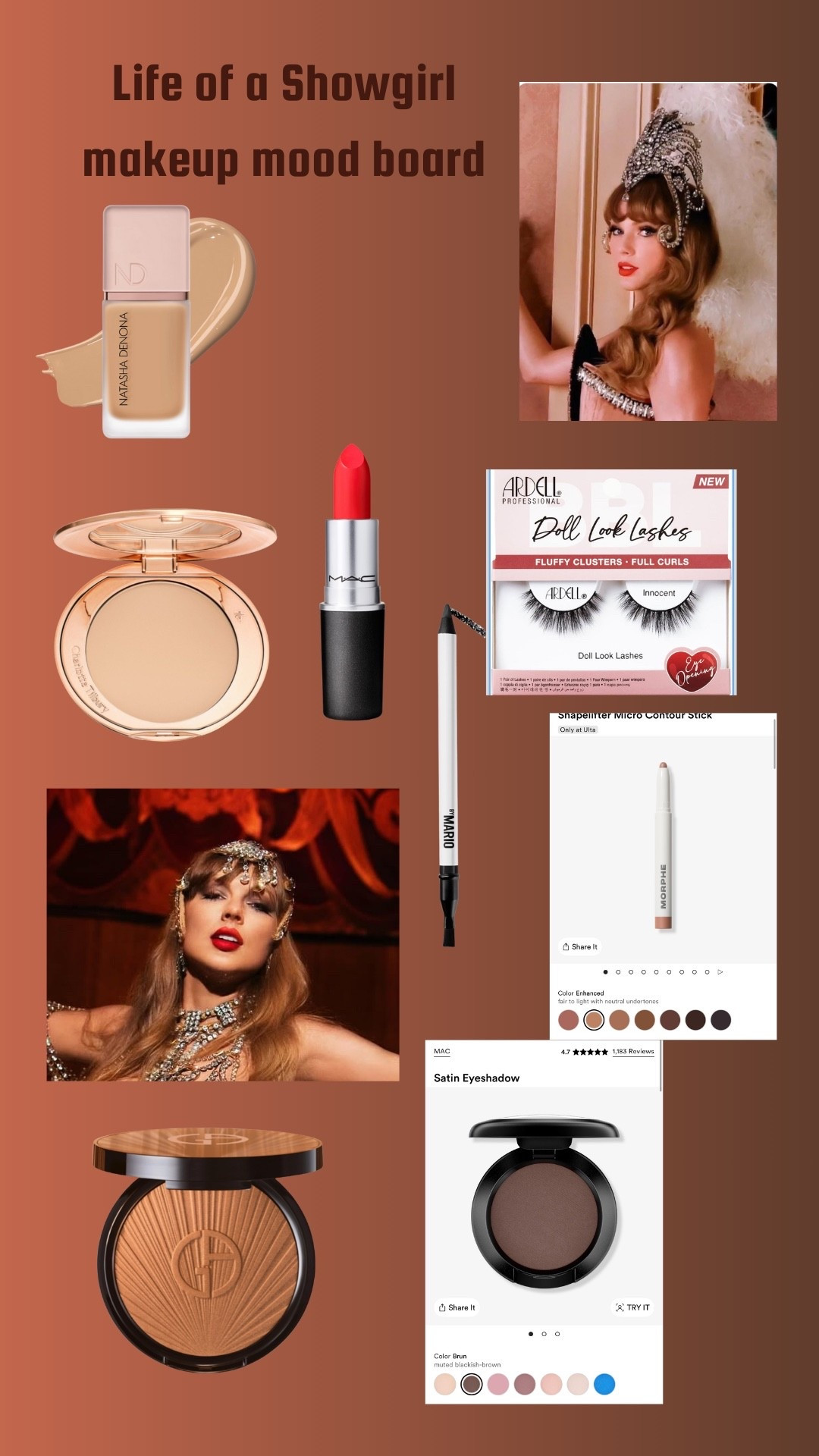 Taylor Swift- Life of a Showgirl makeup mood board 

#LTKFindsUnder100 #LTKStyleTip #LTKBeauty